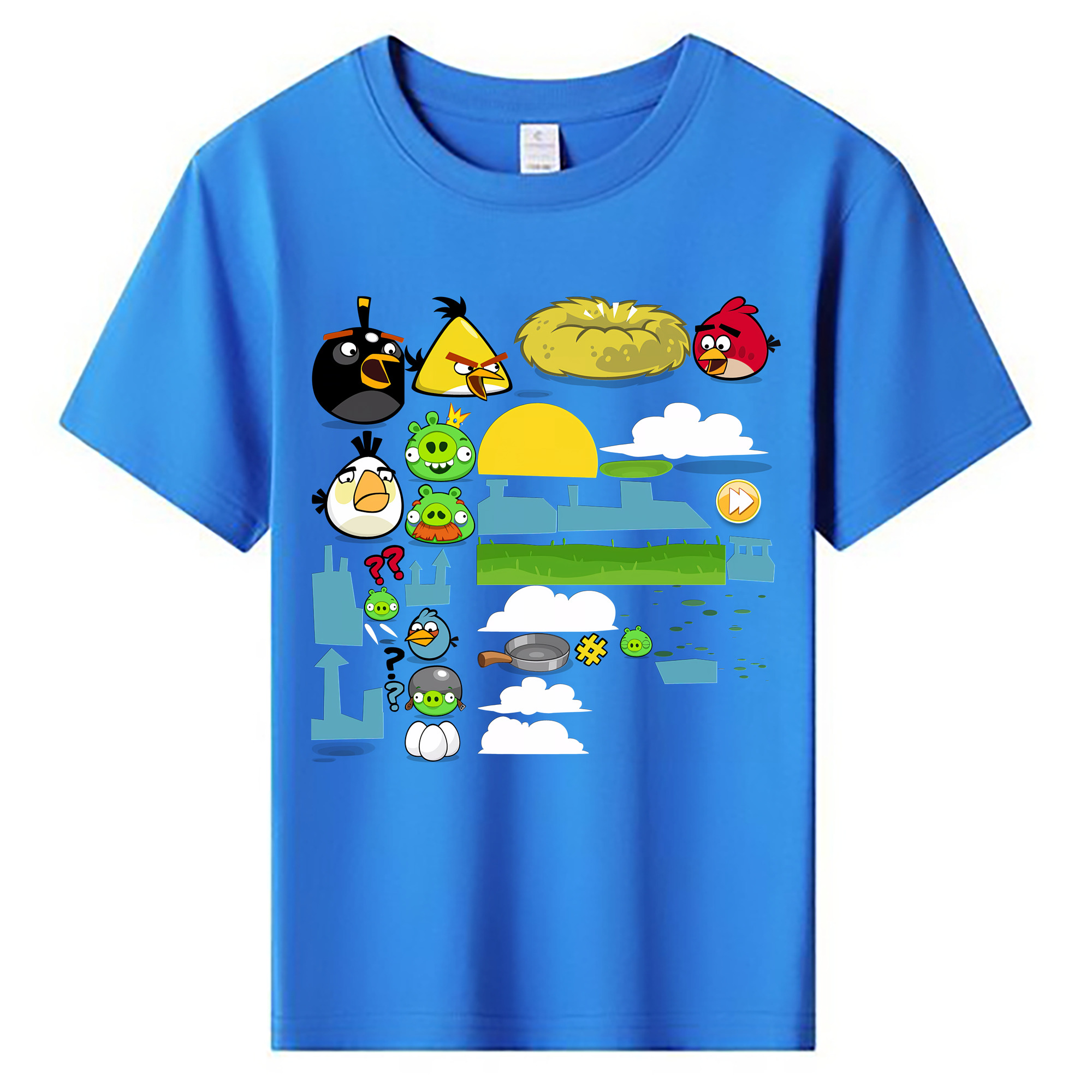（画像用） Angry Birds アングリーバード 綿100％キッズTシャツ（フロントプリント）